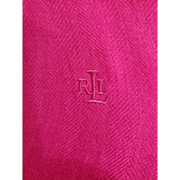 Lauren Ralph Lauren 100% Linen Button Up Shirt Fuchsia Blouse 2XL Women’s Plus - Picture 8 of 16